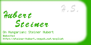 hubert steiner business card